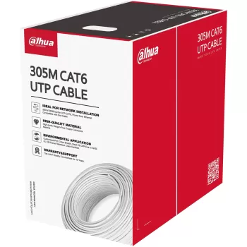 Copper network cable DAHUA PFM920I-6U CAT6 UTP 305m PFM920I-6U Color:white Copper network cable DAHUA PFM920I-6U CAT6 UTP 305m PFM920I-6U Color:white