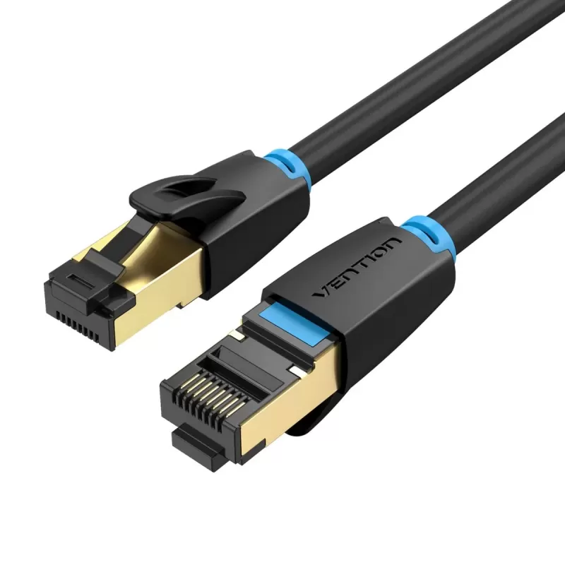 Сетевой Кабель Vention CAT8 SSTP 40Gbps 2000Hz 28AWG Gold 15m IKABN Цвет:чёрный Сетевой Кабель Vention CAT8 SSTP 40Gbps 2000Hz 28AWG Gold 15m IKABN Цвет:чёрный
