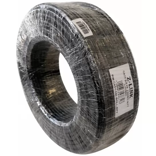 Network Cable Z-Link CAT7 S/FTP 23AWG NYY Outdoor 100m black CAT7-100-ROLL-NYY