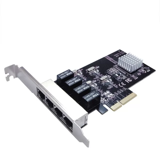 PCI-E Network Card ST Lab N-451 4-Port Gigabit Net Controller PCIEX4