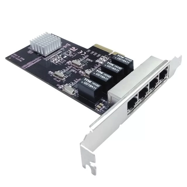 PCI-E Network Card ST Lab N-451 4-Port Gigabit Net Controller PCIEX4