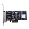 PCI-E Network Card ST Lab N-451 4-Port Gigabit Net Controller PCIEX4