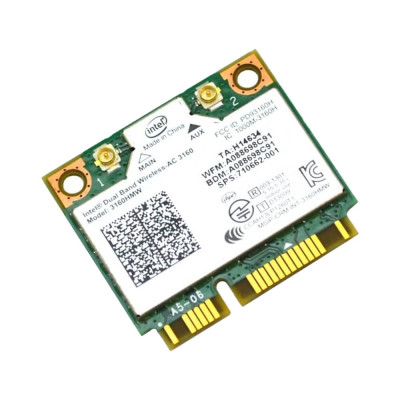 Network Card Intel AC3160HMW Mini PCI-E Wifi AC + BT 4.0 Adapter AC3160 Network Card Intel AC3160HMW Mini PCI-E Wifi AC + BT 4.0 Adapter AC3160