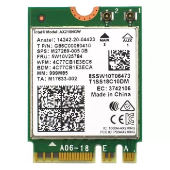 Wireless Network Card M.2 Intel AX210NGW Wi-Fi 6E + BT5.3 M.2 Module AX210NGW Wireless Network Card M.2 Intel AX210NGW Wi-Fi 6E + BT5.3 M.2 Module AX210NGW