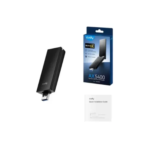 Network Card CUDY AX5400 High-Gain Wi-Fi 6E Adapterr WU5400