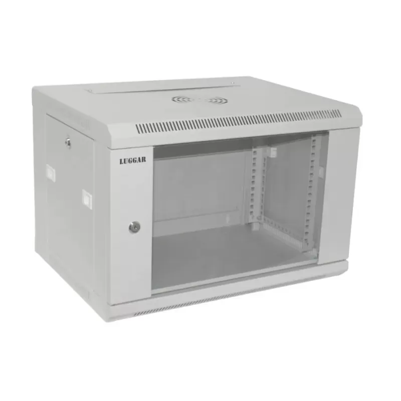 Server rack Luggar 6U Wall-Mount 400mm Glass Door HI-6U-400-G