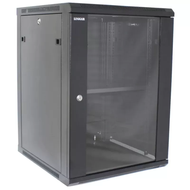 ארון שרתים Luggar 15U Wall-Mount 600mm שחור HI-15U-600-B