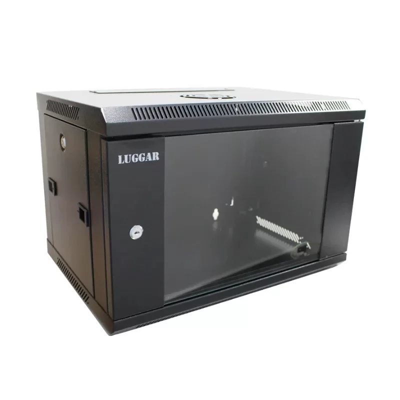ארון שרתים Luggar 6U Wall-Mount 550x450 Glass Door שחור HI-6U-450-B ארון שרתים Luggar 6U Wall-Mount 550x450 Glass Door שחור HI-6U-450-B