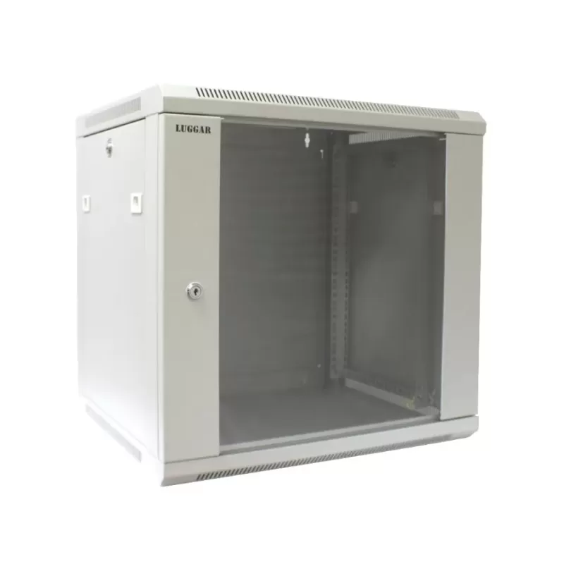 ארון שרתים Luggar 10U Wall-Mount 400mm Glass Door HI-10U-400-G