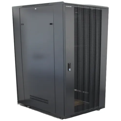 Серверный шкаф Luggar 20U Floor 1000mm Mesh Door HI-20U-1000 Цвет:чёрный