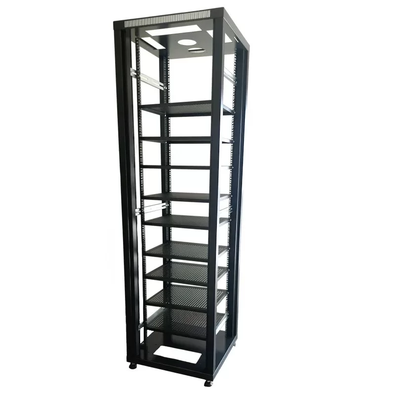 ארון תקשורת Luggar 44U Open Frame Floor Rack Cabinet HI-44U-600-F