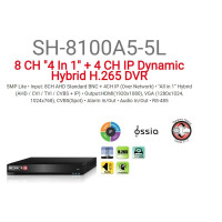 Recorder device DVR SH-8100A5N-5L 8CH+4CH IP AUDIO IN/OUT SH-8100A5N-5L