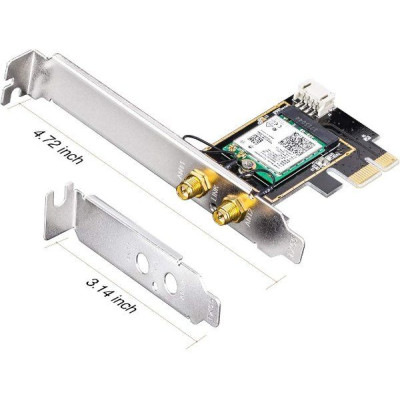 Сетевая Карта Pci-E CUDY WE3000 AX210 WIFI 6E BlueTooth 5.2 PCI-E Сетевая Карта Pci-E CUDY WE3000 AX210 WIFI 6E BlueTooth 5.2 PCI-E