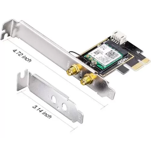 PCI-E Network Card CUDY WE3000 AX210 WIFI 6E BlueTooth 5.2 PCI-E