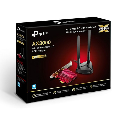 כרטיס רשת PCI-E Tp-Link AX3000 Wi-Fi 6 Bluetooth 5.0