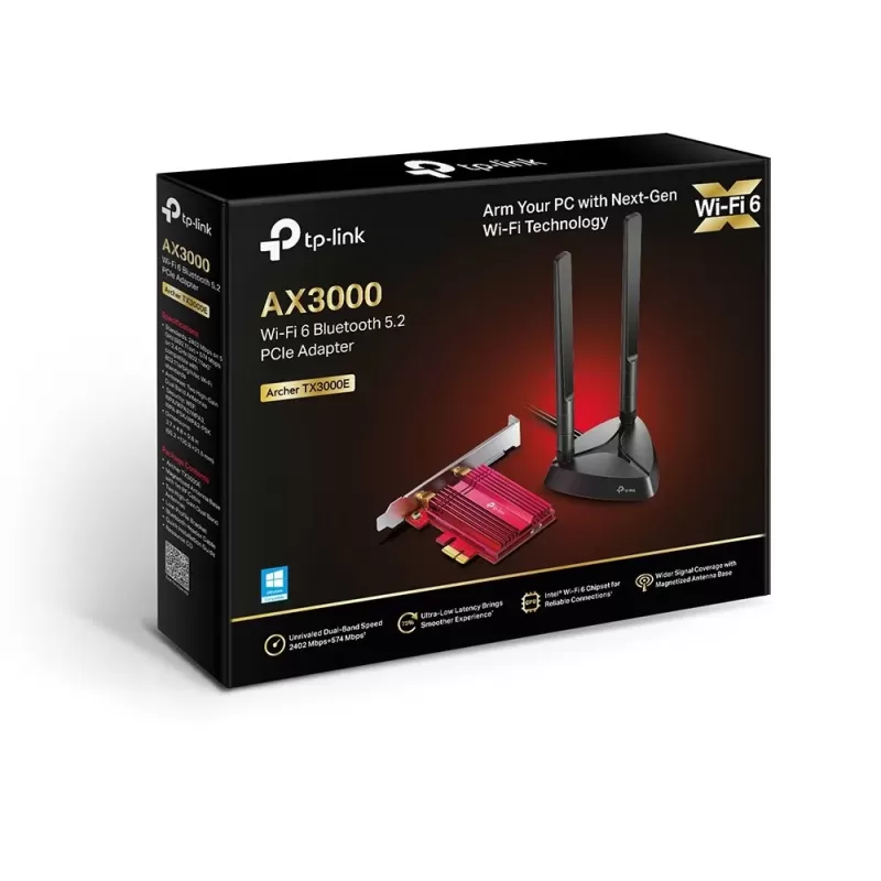 Сетевая Карта Pci-E TP-Link AX3000 Wi-Fi 6 Bluetooth 5.0