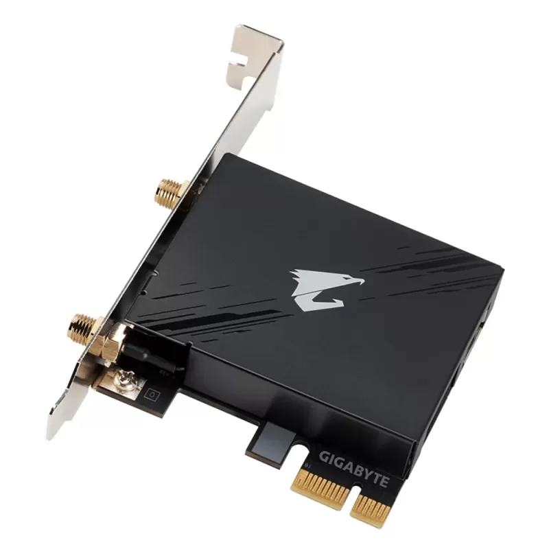 כרטיס רשת PCI-E Gigabyte WI-FI 6E AX210 2x2 802.11ax Tri-Band WIFI + BLUETOOTH 5.2 - יבואן רשמי כרטיס רשת PCI-E Gigabyte WI-FI 6E AX210 2x2 802.11ax Tri-Band WIFI + BLUETOOTH 5.2 - יבואן רשמי