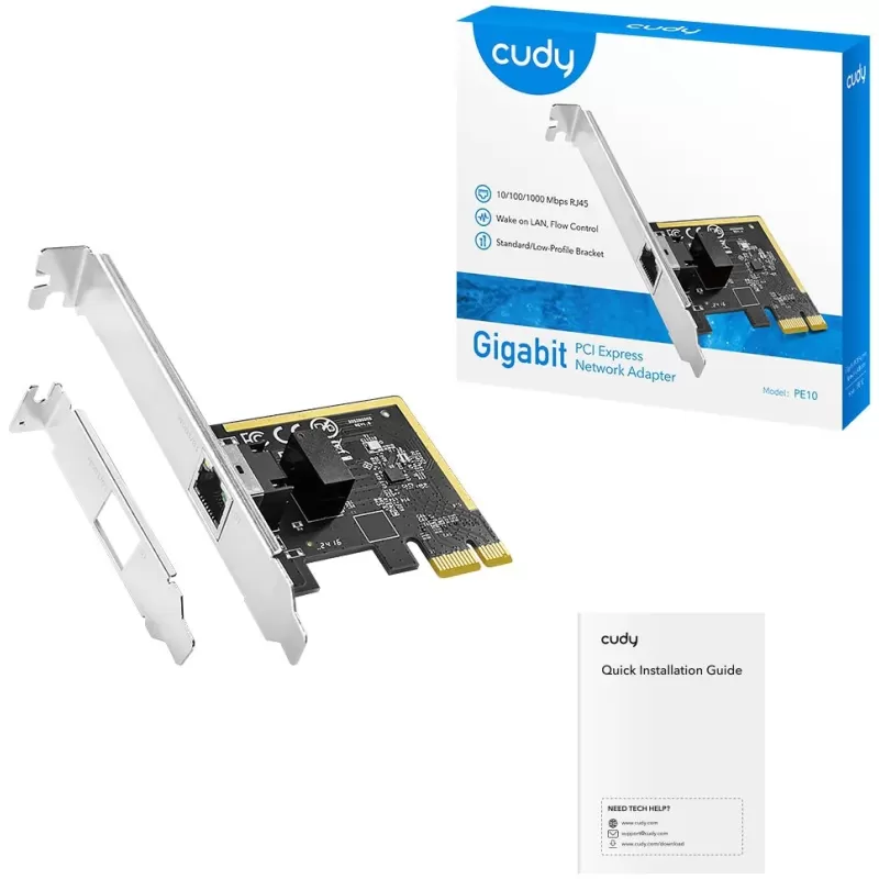 Сетевая Карта Pci-E CUDY PE10 Gigabit PCIe Adapter