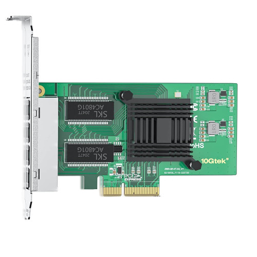 כרטיס רשת 10Gtek 1G 4-ports PCI-Ex4 I350-GE-4T-X4