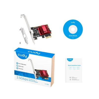 PCI-E Network Card CUDY PE25 2.5Gbits PCI-E Nework Adapter LP