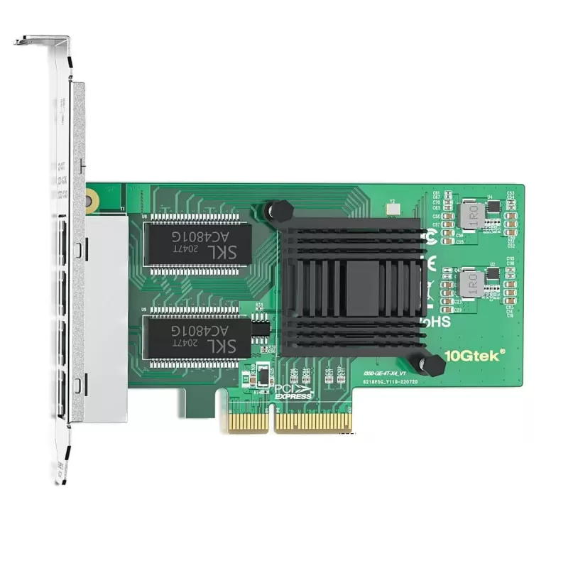 PCI-E Network Card 10Gtek 1G 4-ports PCI-Ex4 PCI-E Network Card 10Gtek 1G 4-ports PCI-Ex4