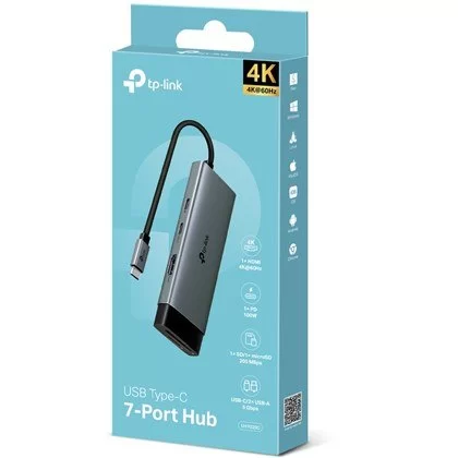 מפצל USB TP-Link UH7020C USB Type-C 7-in-1 Hub UH7020C