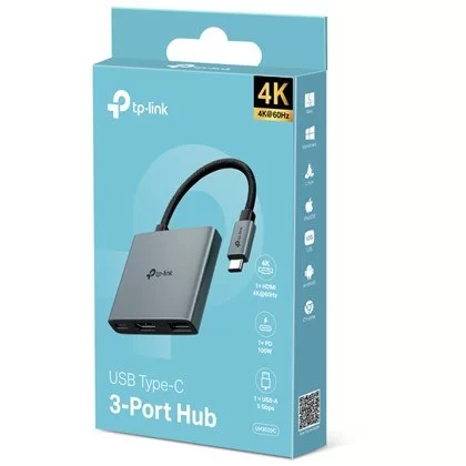 מפצל USB TP-Link UH3020C USB Type-C 3-in-1 Hub UH3020C