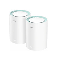 מגדיל טווח CUDY M1500 AX1500 MESH WIFI6 System 2 pack M1500(2-Pack)-IL צבע לבן