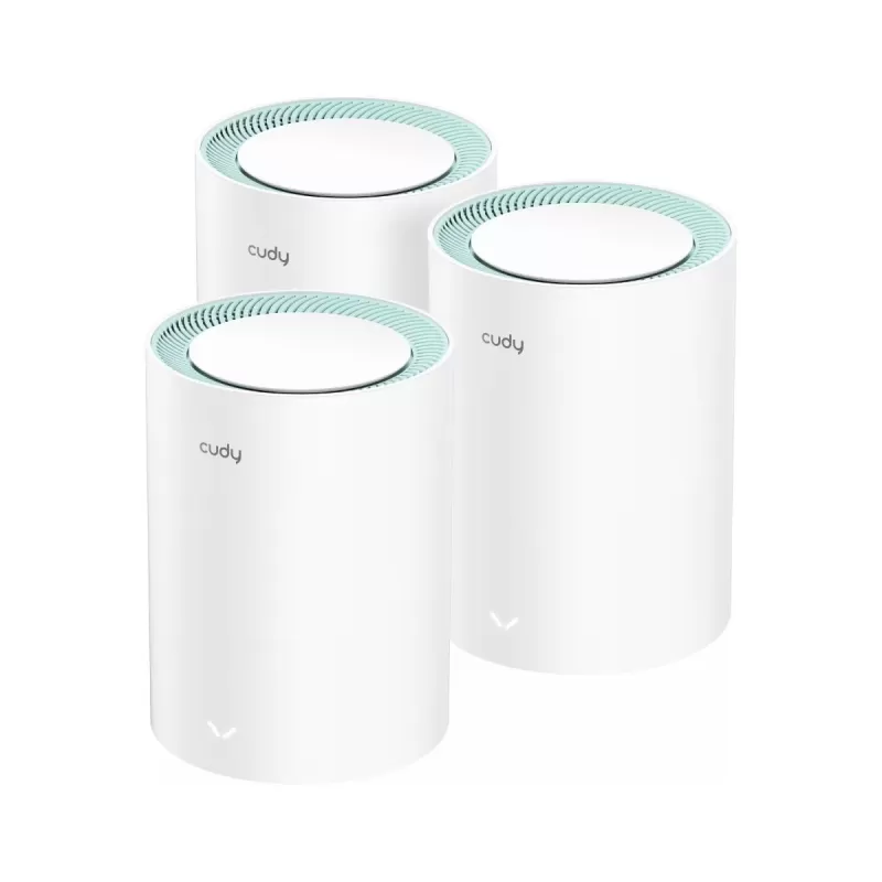 מגדיל טווח CUDY M1500 AX1500 MESH WIFI6 System 3 pack M1500(3-Pack)-IL צבע לבן