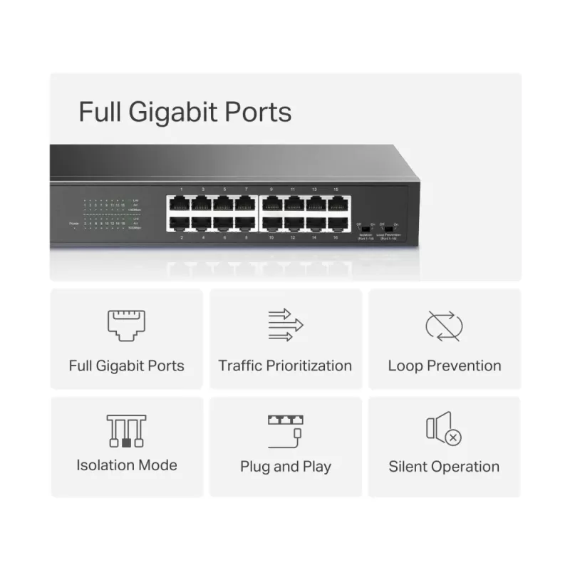 Коммутатор MERCUSYS MS116GS 16-P Gigabit Switch MS116GS