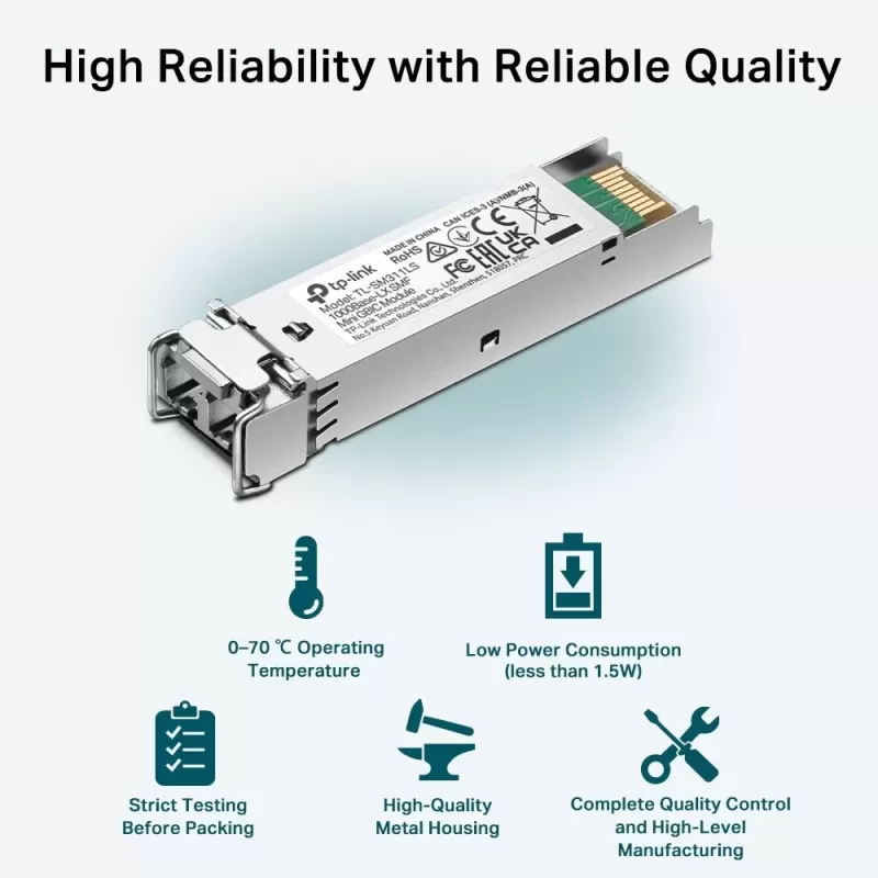 SFP module TP-Link TL-SM311LS MiniGBIC (8-PACK) TL-SM311LS MiniGBIC 8-PACK SFP module TP-Link TL-SM311LS MiniGBIC (8-PACK) TL-SM311LS MiniGBIC 8-PACK