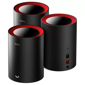 Range Extender CUDY AX3000 Dual Band Wi-Fi 6 Mesh System M3000 3Pack M3000(3-Pack)-IL Color:black