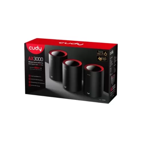 מגדיל טווח CUDY AX3000 Dual Band Wi-Fi 6 Mesh System M3000 3Pack M3000(3-Pack)-IL צבע שחור
