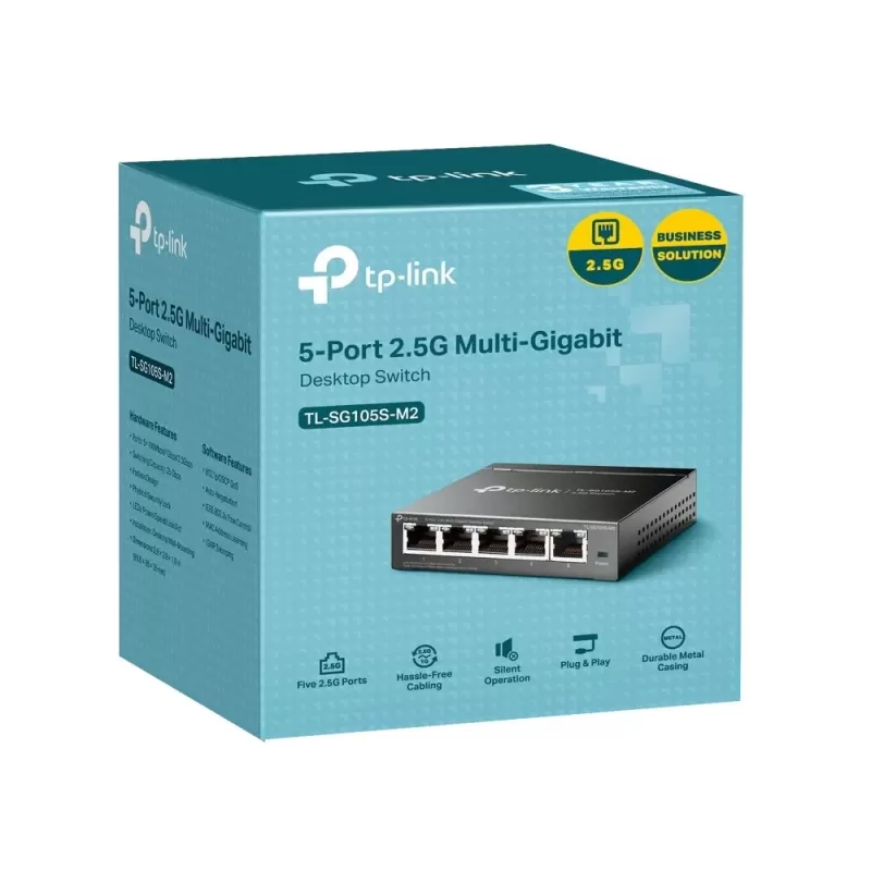 מתג TP-Link TL-SG105S-M2 5-Port 2.5G Switch SG105S-M2