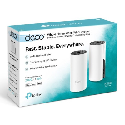 מגדיל טווח TP-Link Deco M4(2-pack) צבע לבן מגדיל טווח TP-Link Deco M4(2-pack) צבע לבן
