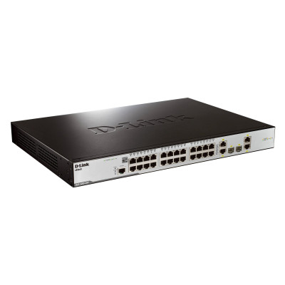 Switch D-Link 24 PORT 10/100 (24X POE) + 2 X GIGA PORTS + 2 COMBO SFP/GIGA Switch D-Link 24 PORT 10/100 (24X POE) + 2 X GIGA PORTS + 2 COMBO SFP/GIGA