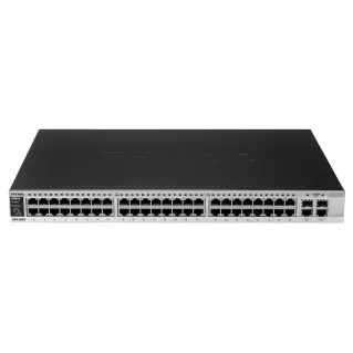 מתג D-Link 48-PORT 10/100 + 2 X GIGA PORTS + 2 COMBO SFP/GIGA PORTS, FULL L3 MANAGED DES-3852