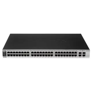 מתג D-Link 48-PORT 10/100 + 2 X GIGA PORTS + 2 COMBO SFP/GIGA PORTS, FULL L3 MANAGED DES-3852