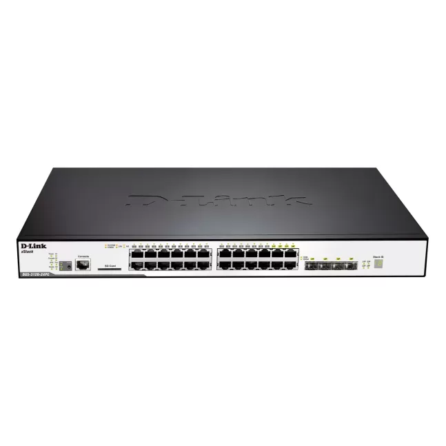 מתג D-Link 24 PORT GIGABIT (24X POE) 4 X SFP/GIGA PORTS + 2 X PHY. STACK PORTS, L2/L3 MANAGED DGS-3120-24PC