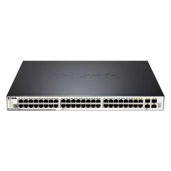 מתג D-Link 48 Port (48X PoE) 4xSFP/Giga ports + 2xPHY. Stack ports, L2/L3 Managed DGS-3120-48PC צבע שחור