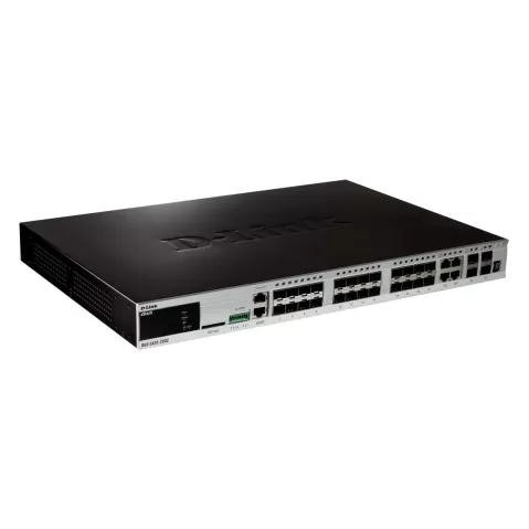 מתג D-Link 24-PORT GIGABIT 20X SFP PORTS + 4X SFP/BASE-T PORTS + 4X 10G SFP+ STACK/UPLINK PORTS DGS-3420-28SC