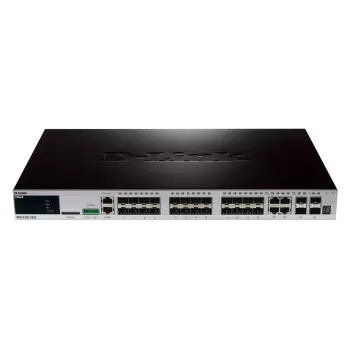 מתג D-Link 24-PORT GIGABIT 20X SFP PORTS + 4X SFP/BASE-T PORTS + 4X 10G SFP+ STACK/UPLINK PORTS DGS-3420-28SC