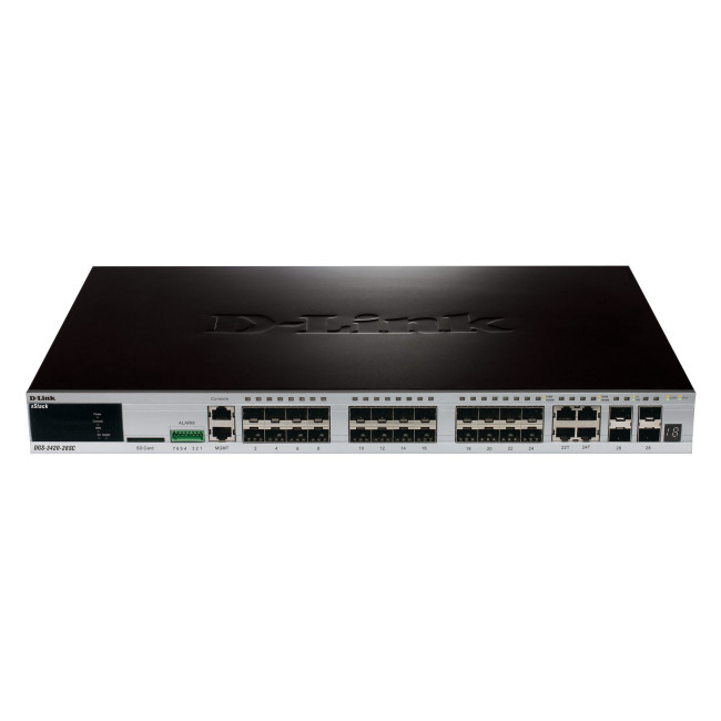 Switch D-Link 24-PORT GIGABIT 20X SFP PORTS + 4X SFP/BASE-T PORTS + 4X 10G SFP+