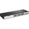 מתג D-Link 24 PORT 10/100, 2 GIGABIT UPLINK PORTS, UNMANAGED, METAL DES-1026G