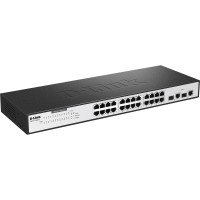 מתג D-Link 24 PORT 10/100, 2 GIGABIT UPLINK PORTS, UNMANAGED, METAL DES-1026G
