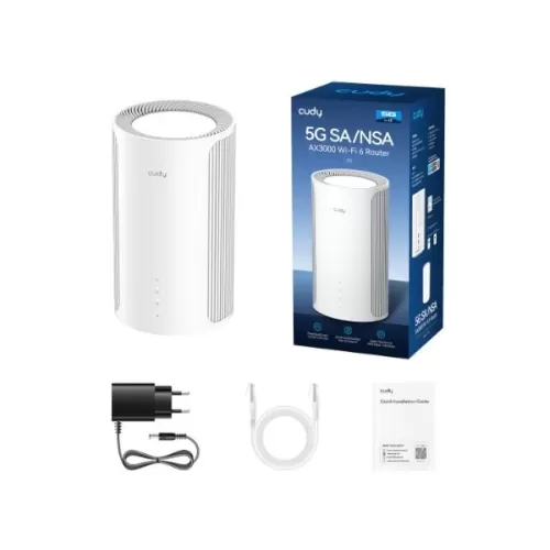 Сотовый маршрутизатор CUDY P2 5G SA/NSA Cellular AX3000 Wi-Fi 6 Router P2_EU Цвет:белый Сотовый маршрутизатор CUDY P2 5G SA/NSA Cellular AX3000 Wi-Fi 6 Router P2_EU Цвет:белый