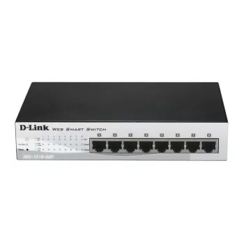 מתג D-Link 8 PORT 10/100 (8X POE) (56W), METAL DES-1210-08P