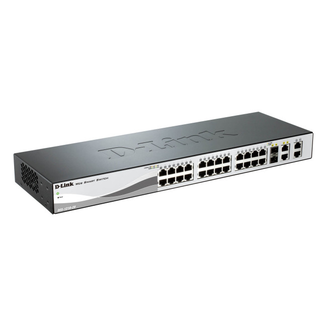 Switch D-Link 24 PORT 10/100 + 2 X GIGA PORTS + 2 COMBO SFP/GIGA PORTS, L2
