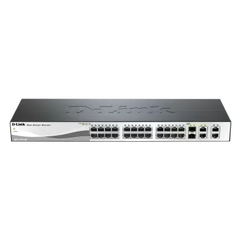 מתג D-Link 24 PORT 10/100 + 2 X GIGA PORTS + 2 COMBO SFP/GIGA PORTS, L2 MANAGED DES-1210-28