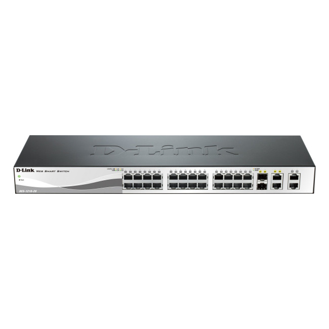 Switch D-Link 24 PORT 10/100 + 2 X GIGA PORTS + 2 COMBO SFP/GIGA PORTS, L2